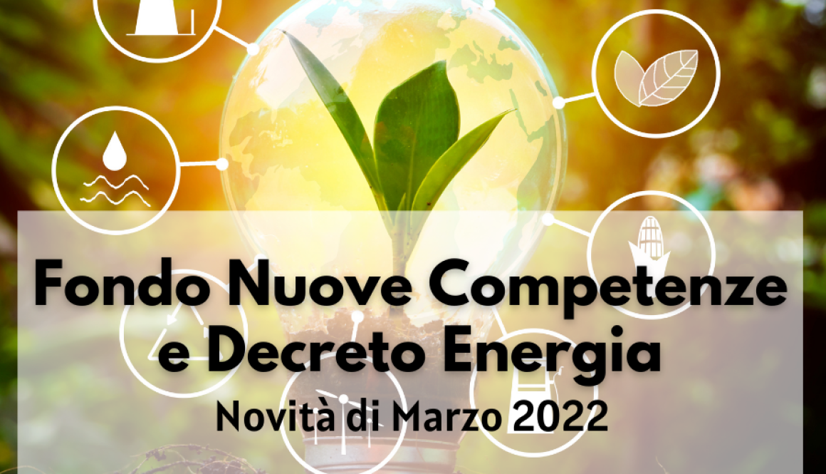 fondo nuove competenze e decreto energia