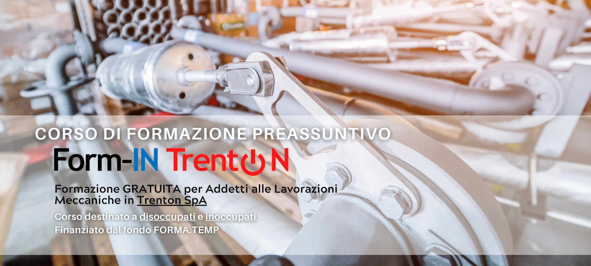 CORSO PER ADDETTI ALLE LAVORAZIONI MECCANICHE